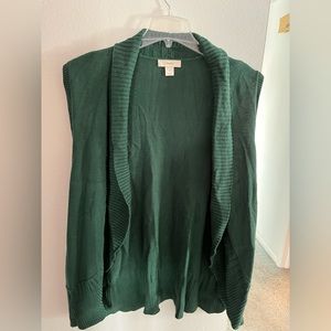 Christopher and banks 2x green sweater vest.